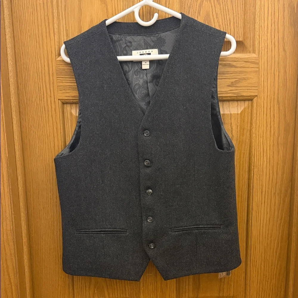 NWOT JOSEPH ABBOUD Paisley Wool Blend Button Up Formal Vest Bundle Size M